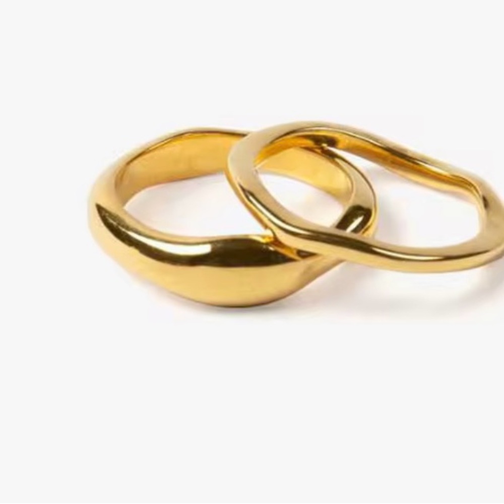 Elegant Gold-Tone Ring Set